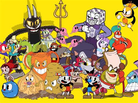 cuphead characters|cuphead background.